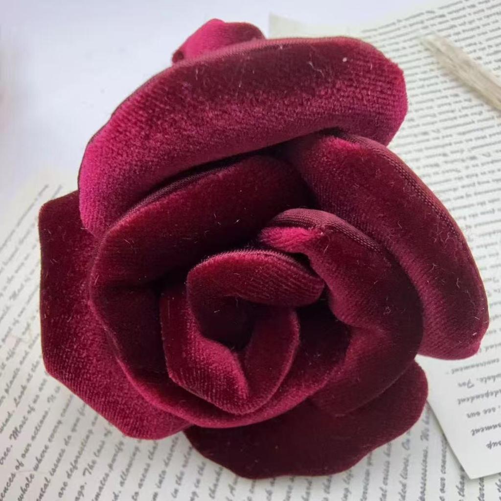 Elegant 2025 Velvet Rose Ponytail Holder Hair Tie