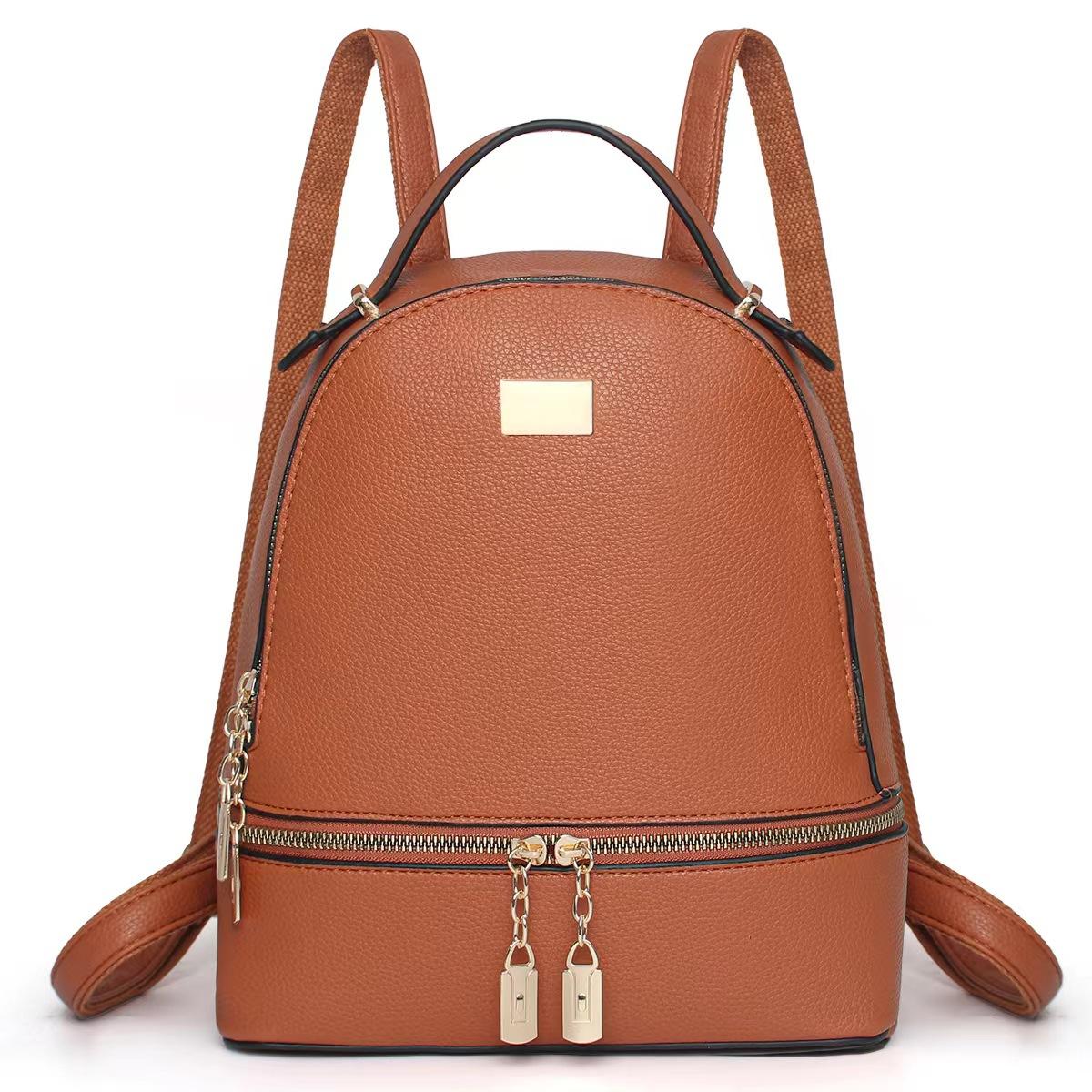 

The New Simple Backpack High-end Atmosphere Large Size Capacity Macaron Colour All The Trend Backpack Must Go Out .