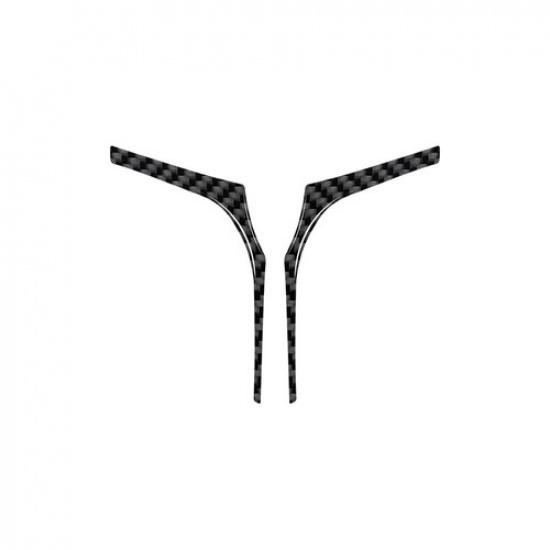 2pcs Carbon Fiber Car Front Steering Wheel Sheet Cover For BMW Z4 G29 -