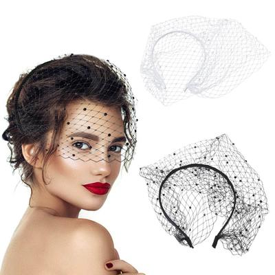 Set aus 2 Kristall-Gesichtsnetz-Stirnbändern, eleganten Strass-Haarreifen-Ornamenten, Hochzeits-Fascinator, stilvoller Schmuck für Partys