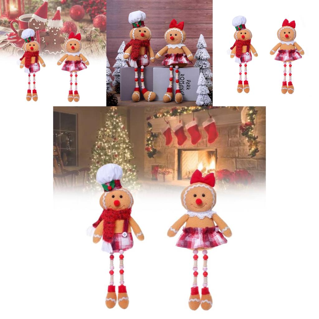 Adorable Resin Gingerbread Man Doll Festive Home Decor For Joyful Christmas Celebrations