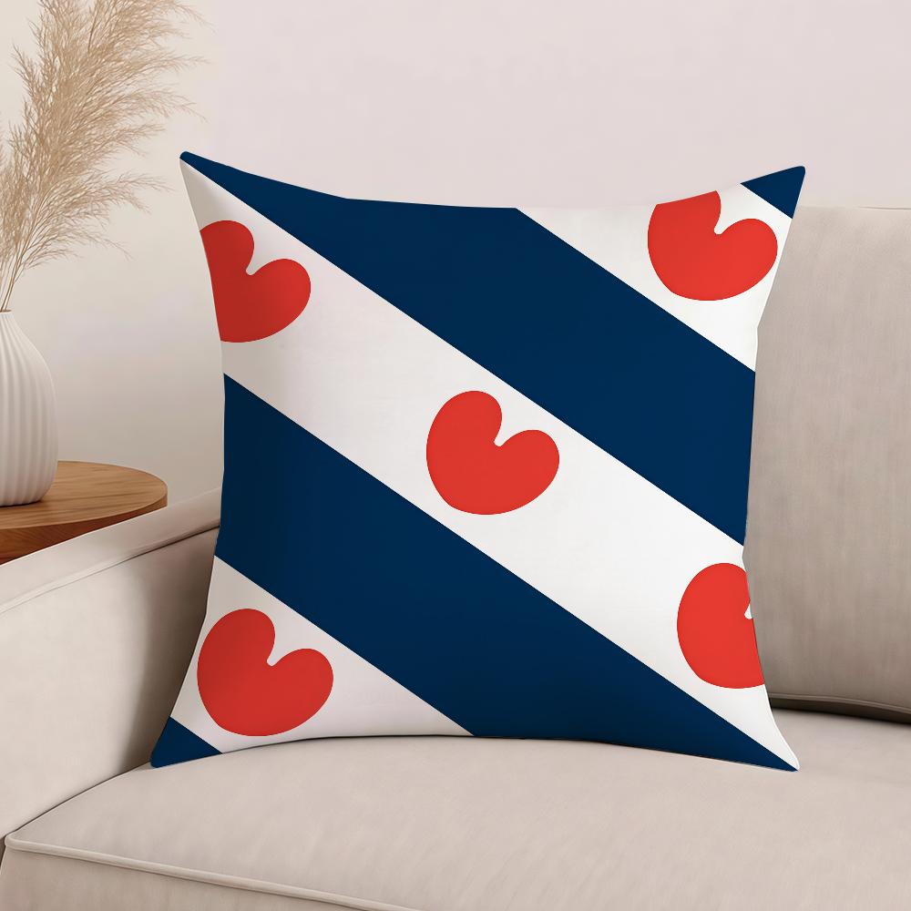 

Nation Netherlands Friesland Province Pillow Case Office Cushions Suitable For Sofa Car Bedroom Decorative Cushion Cover 16x16Inch