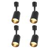 Duct Rail Spotlight, Integrated LED Lighting, Set of 4, 60W Equivalent, 3000K Warm White LEDs, 10W COB LEDs X 4, Built-in LEDs, Indirect Lighting,