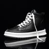Leather Fashion High Top Shoes Men Lace-Up Mens Elevator Sneakers New Arrival Men Casual Shoes Hot Sale All-match Men's Boots