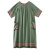 DIMANAF Nuevo 2026 Mujer Tallas Grandes Verano Playa Dama Estampado Vintage Vestido Largo Holgado Oversize Maxi Vestido de Sol Ropa