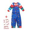 3-12Y Chucky Costume Halloween Outfit Printed Letter Overalls Child Cosplay Dress Up Give The Gift of Scar Stickers