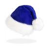 Blue Santa Hat for Adults, Blue Plush Santa Hats Velvet Christmas Hat for Holiday Home Dec