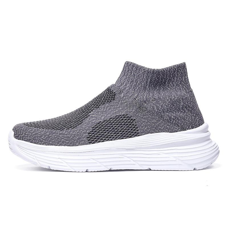 2024 autumn couple socks shoes high-top foot-fitting fly-woven sports shoes men's and women's platform casual shoes are hot-selling