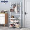 Simple Metal Coat and Shoe Rack