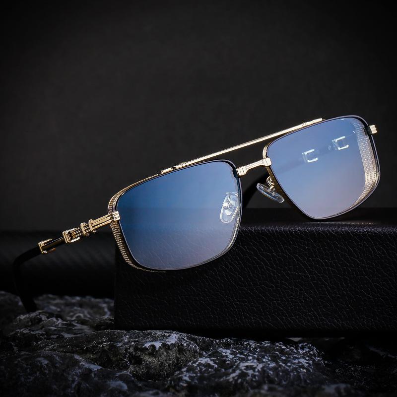 JYL TS Men's Punk - Metal Small-Frame Square Sunglasses WF-5G98