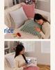 Diamond Check Jacquard Plush Christmas Pillowcase - Decorative Cushion Cover for Living Room, Bedroom, Sofa
