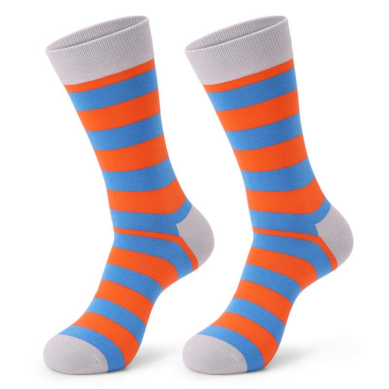 Men's High Waist Trendy Long Socks - European American Autumn Winter Style Plus Size 4348