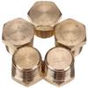 Male Screw 6P Hex Plug NPT 1/2" Approx 12.7mm Fitting Lead Free (Pack of 5)