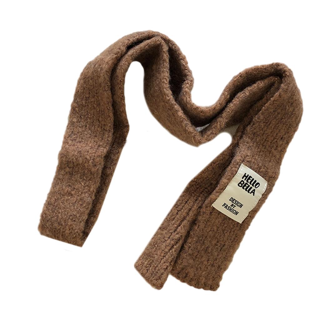 Women Long Thin Scarf Winter Skinny Scarf Lady Maillard Styling Scarf Casual Travel Shopping Taking Photo Scarf for Teen
