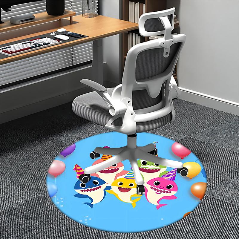

Shark Party Decorations,Birthday Balloons Chair mat Round Rug Office carpet,Non slip, Suitable for Living Rooms, Bedrooms Decor1205093a 80cm by 80cm