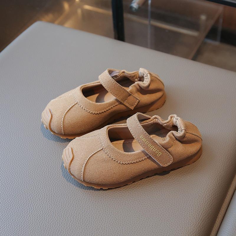 Girls' Mary Jane Sneakers New Arrival | Children's Soft-Sole Casual Shoes with Elastic Heel Strap Cute Girls Shoes