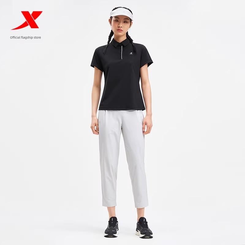 Xtep Polo Shirt Women's Official New Summer Training Women's Fitness Sports Top