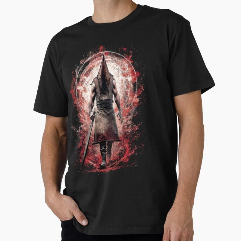 Pyramid head 0430 Silent Hill Hororové Grafické Tričko Unisex Krátký Rukáv Dárek Tričko 100% Bavlna Tištěné Oblečení Všechny velikosti top S-6XL