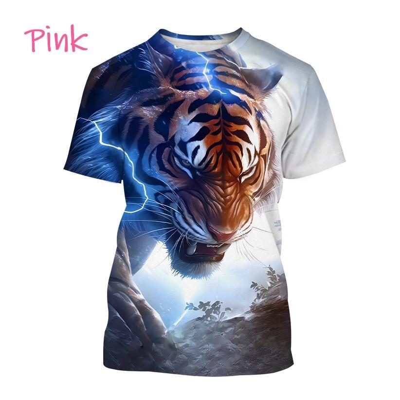 Animal White Tiger 3d Print Summer Men/Women O-Neck T-shirt Casual Short Sleeve Oversized T Shirt Fashion Tops Unisex Clothing