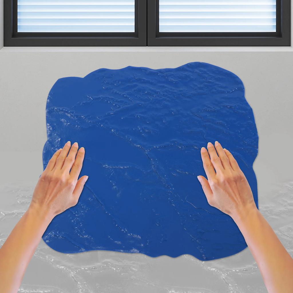Reusable Concrete Printing Pad with Seamless PU Stone Texture, Durable and Flexible Pattern Compression Mold Suitable for DIY