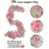 White Maple Leaf Decorations Pink Pumpkin Accents Fall Festival Party Supplies Faux Foliage Garlands Halloween Themed Home Decor