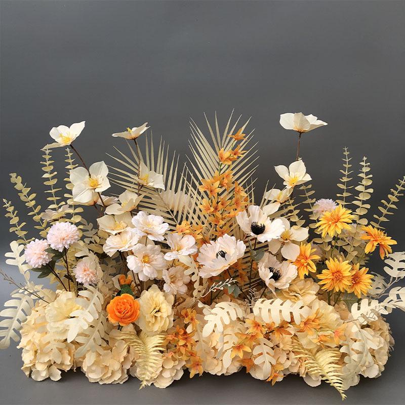Complete Wedding & Banquet Artificial Flower Set: Ground Rows & Table Decor