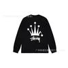 3. Cross-border Stuart long-sleeved printed t-shirt American trendy cylindrical cloth casual loose men and women the same style