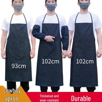 Unisex Thickened Denim Canvas Apron: Wear-Resistant, Anti-Stain, Ideal for Welding and Labor Protection