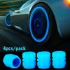 Luminous Valve Caps Car Tire Fluorescent Tyre Valve Stem Decor Luminous Cap Night Glowing Wheel Hub Nozzle Valve Caps Valve Stems 1