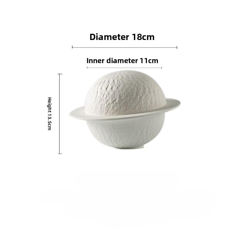 

BEPAN 1PC Creative Spherical Bowl Ceramic Tableware Planet Bowl Dry Plate Rock Texture Art Design Dinnerware Hotel Restaurant