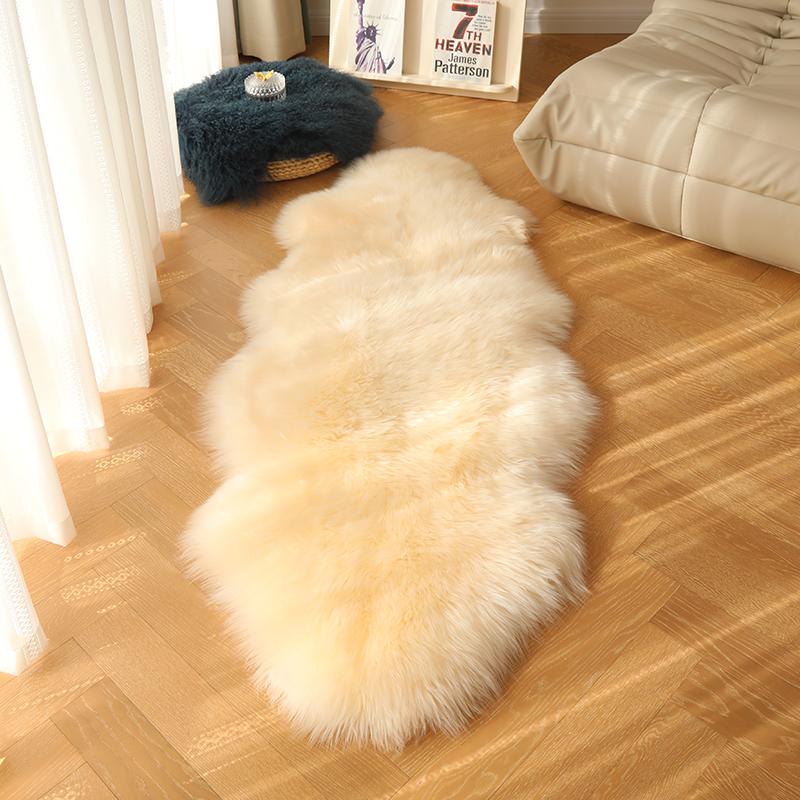 Langer Streifen Teppich Flauschig Weich Kunstfell Plüsch Schlafzimmer Nachttisch Teppiche Mädchenzimmer Weiß Wohnkultur Teppiche Pelziger Stuhl Kissen
