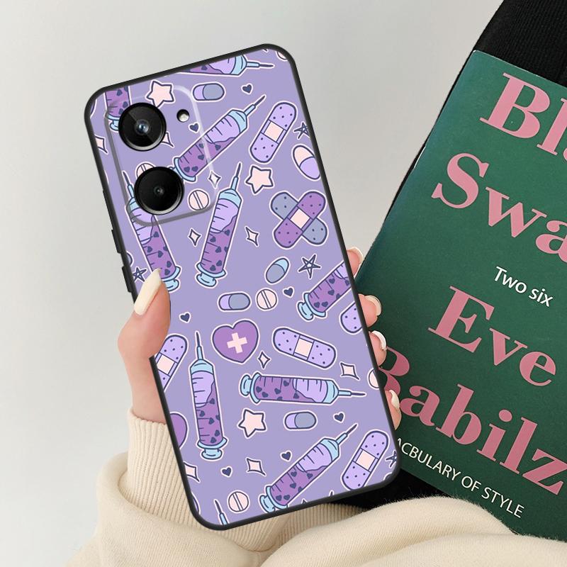 Nurse Medical Medicine For Realme 12 9 10 11 Pro Plus GT5 C67 C55 C53 C51 C35 C33 C30 C25s C21Y C11 GT Neo 5 Case