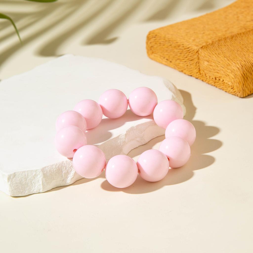 Conjunto de Pulseiras Elásticas com Contas Redondas Joias para Mulheres e Meninas Ajuste Ajustável Design Durável para Uso Diário e Presentes