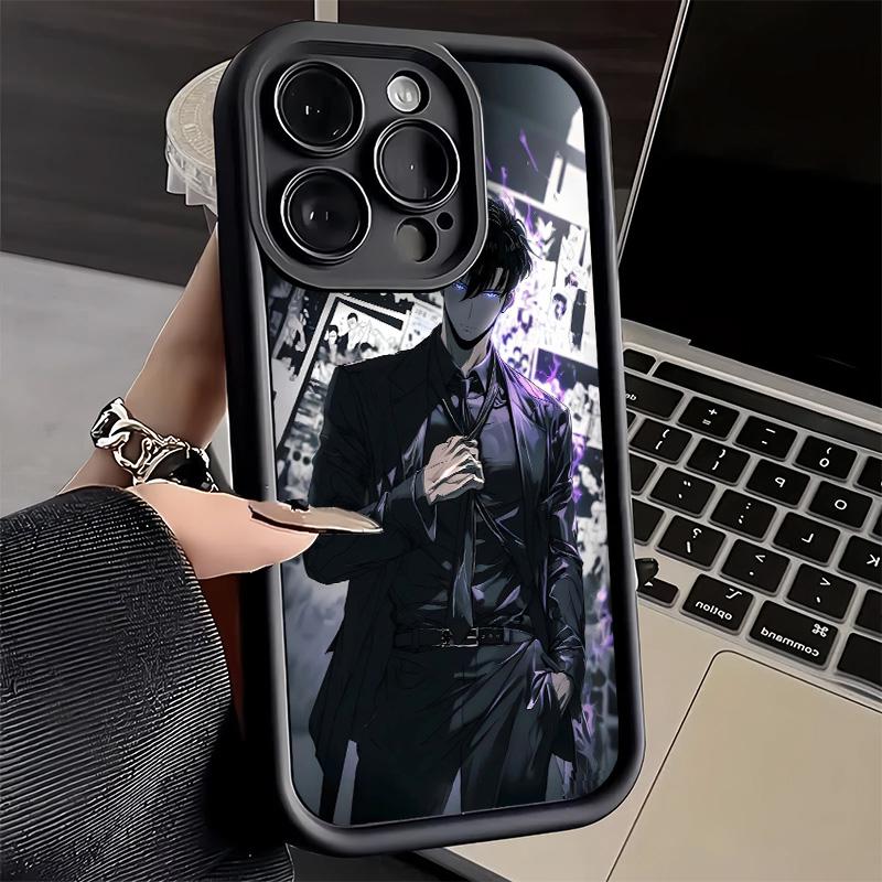 Phone Case for iPhone 17 Air 16E 15 16 Pro Max S-Solos L-Levelings Anime Cover 14 Plus 13 12 Mini Soft Shell Silicone Fundas
