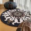 Retro Round Carpet Thickened Bedroom Bedside Carpet Computer Chair Dirt Resistant Cartoon Washable