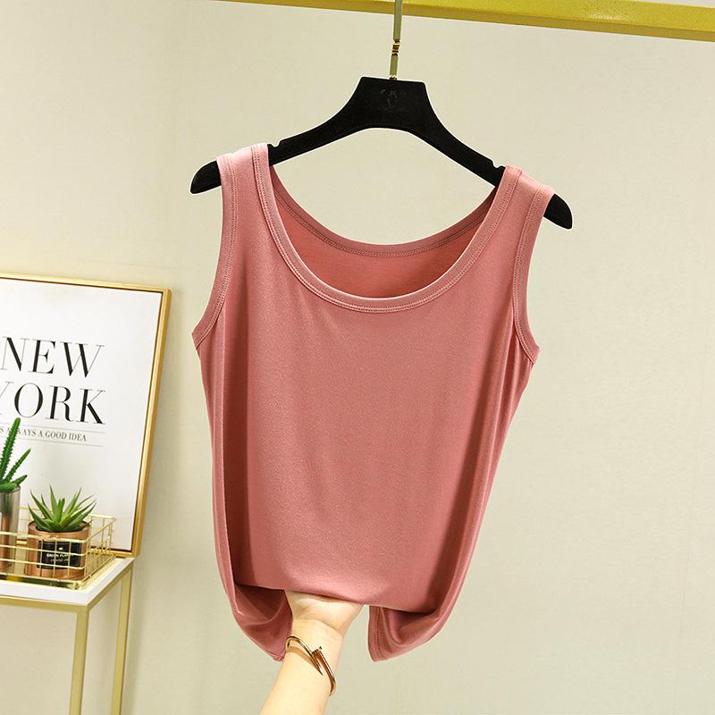 

Women s Modal U-Neck Camisole: Slim Fit, Sleeveless, Beautiful Back Design – Perfect for Spring and Autumn. Medium