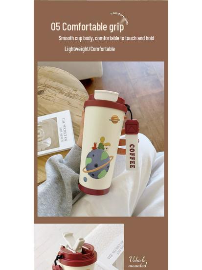 Malý princ 316 Nerezová ocel Izolovaný dětský hrnek se slámkou - Přenosná edice pro kávu a narozeninový dárek