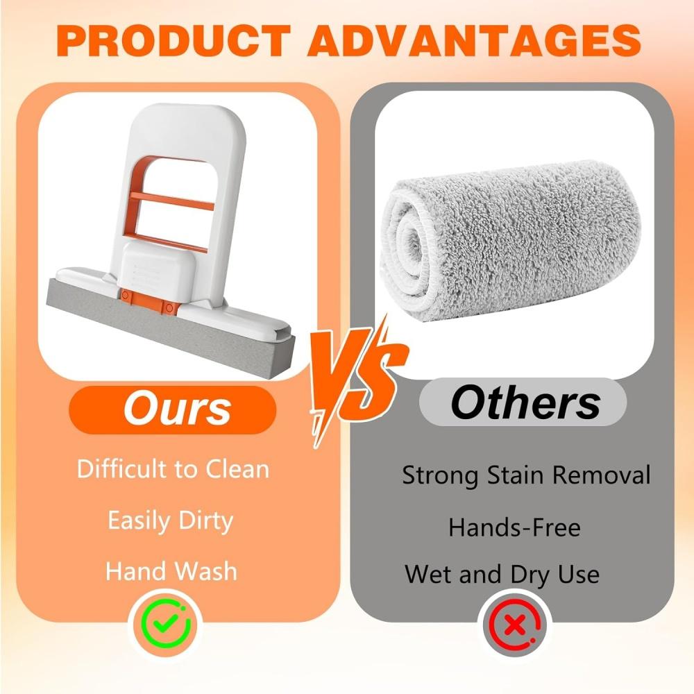 Tragbarer fauler saugfähiger Schwammmopp Selbstauswringender Bodenreiniger Faltbarer Heimreinigungsmopp Desktop Fenster Autoreinigungswerkzeug