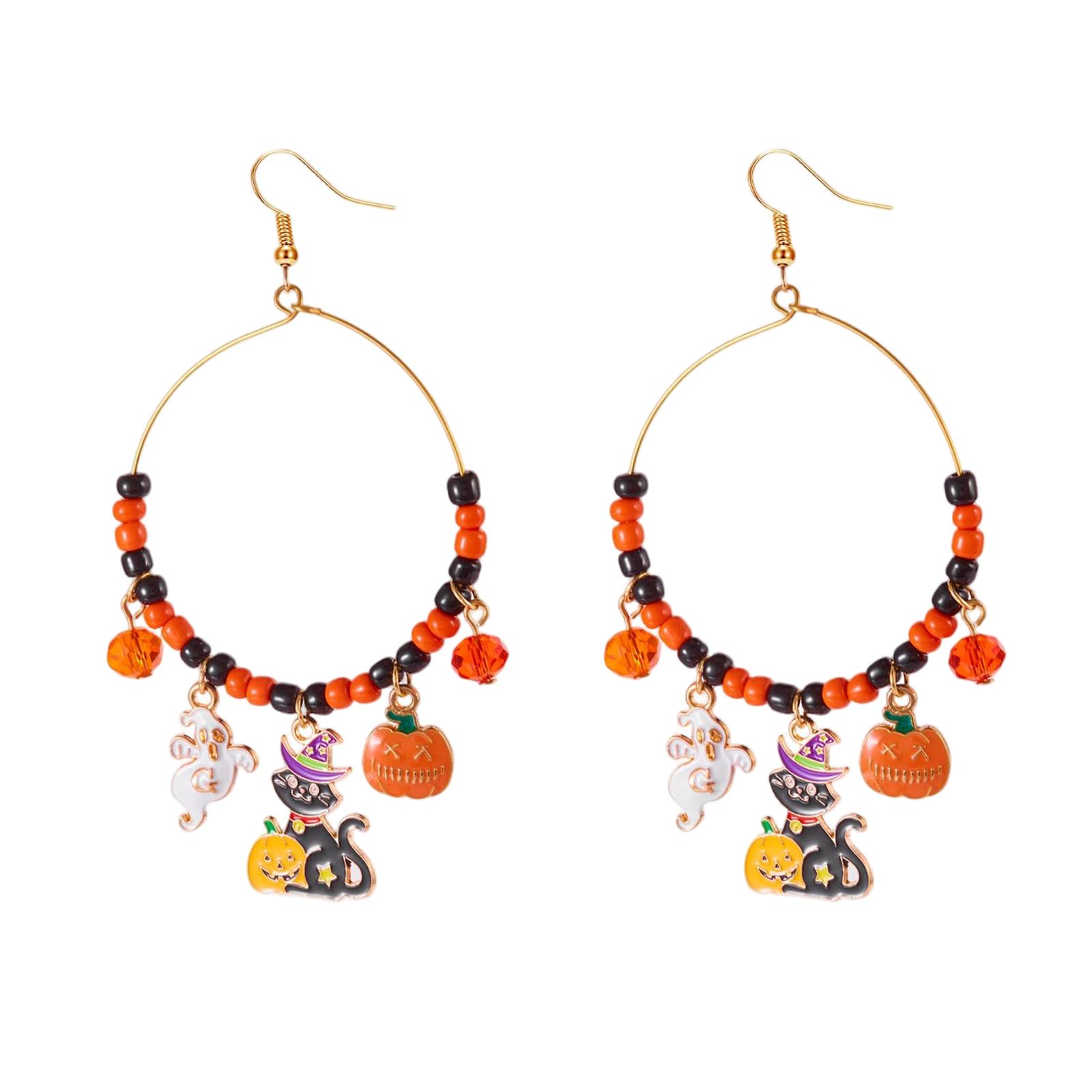 

Серьги на Хэллоуин для женщин, висячие серьги Паук Скелет Тыква Жуткие серьги Милые Уникальные Аксессуары для украшений на вечеринку Хэллоуин one size оранжевый