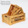 Vintage Weathered Wooden Slat Display Box for Decorative Props and Weddings