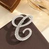 Spilla di Diamanti con 26 Lettere Inglesi Spilla Corsage in Metallo con Strass da Donna per Abbigliamento Zaino Sciarpa e Accessori Spille