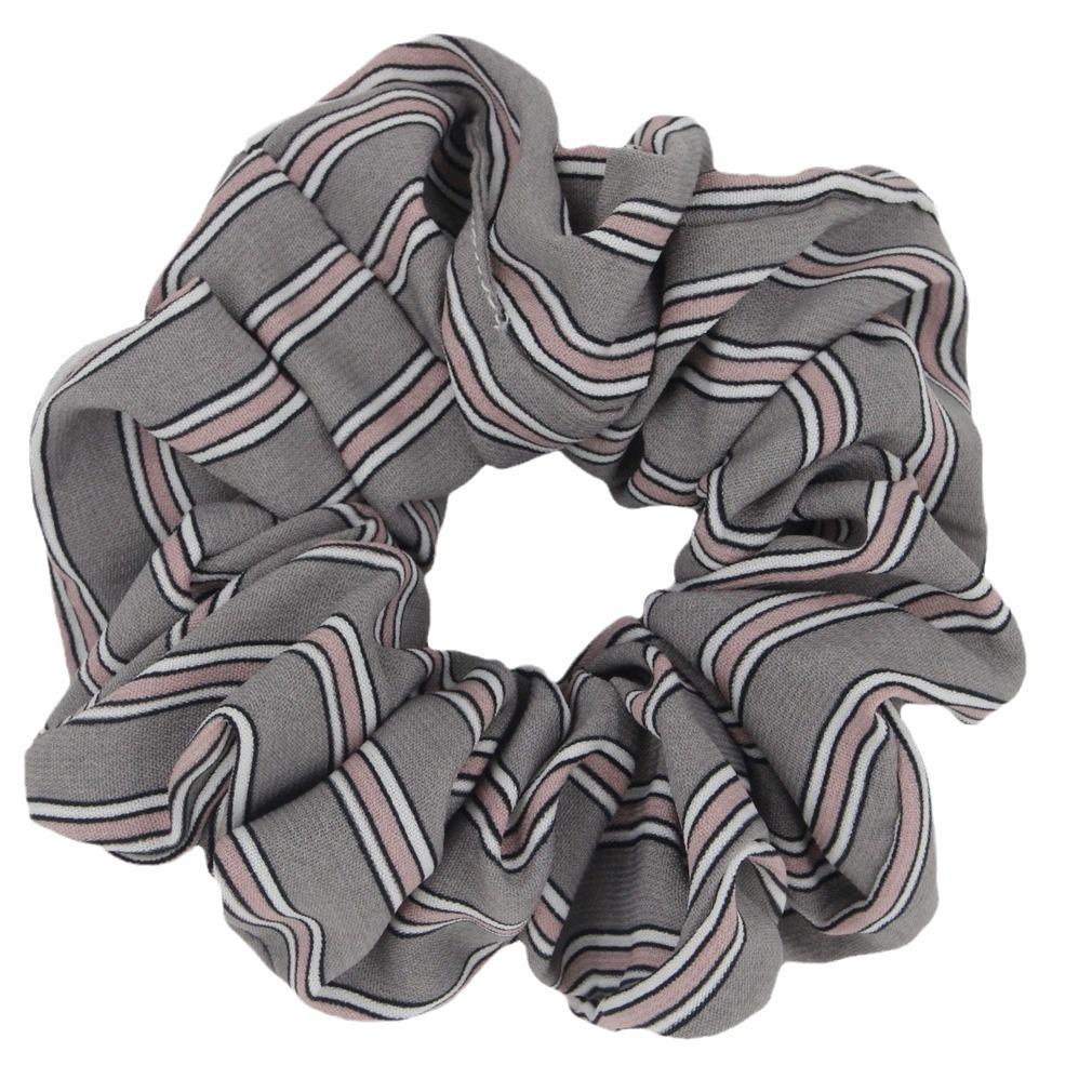 Chiffon Two-Color Striped High Elastic Women's Hair Tie