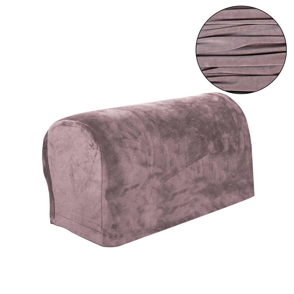 1pair Elastic Couch Arm Covers Solid Sofa Arm Protectors Sofa Armrest Covers Living Room Furniture