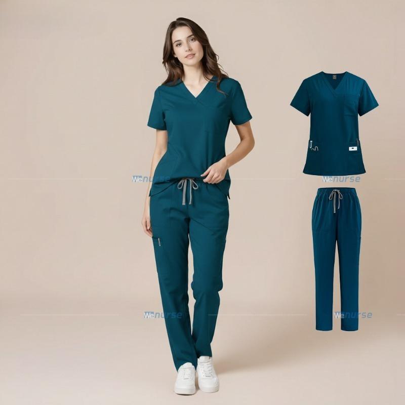 Stretch Hand-washing Clothes, Short-sleeved Surgical Gowns, Nurses, Doctors, Overalls, Pet Hospital, Short-sleeved Suits