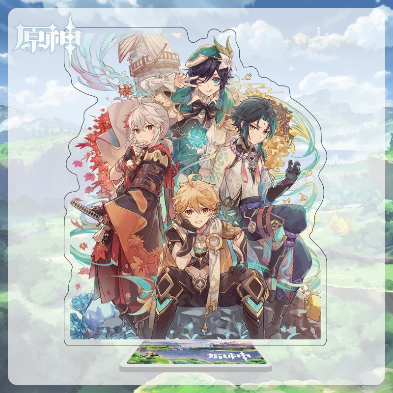 16cm Height  Acrylic Large Stand-up Display Featuring Characters From Mondstadt, Liyue, and Inazuma In Genshin Impact