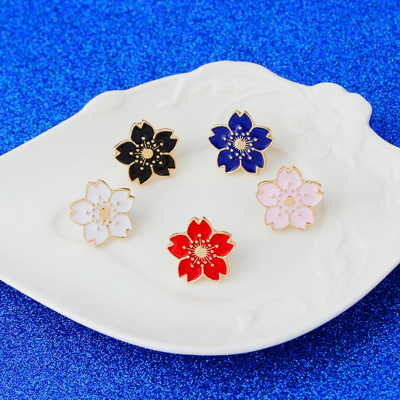 Sakura Blossom Cartoon Brooch: Versatile Enamel Floral Badge