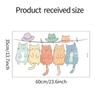 Cartoon Cat Family Combination Children's Bedroom Living Room Background Beautifying Wall Stickers Self-adhesive