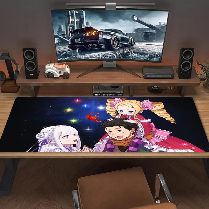 ReZero2 Print  Cushion Non-slip Laptop Tablet Big Mousepad XXL Mat Mini PC Playmat With Lock Edge