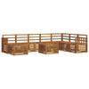 Outdoor Sofa Set 9 Pcs Natural Solid Acacia Wood