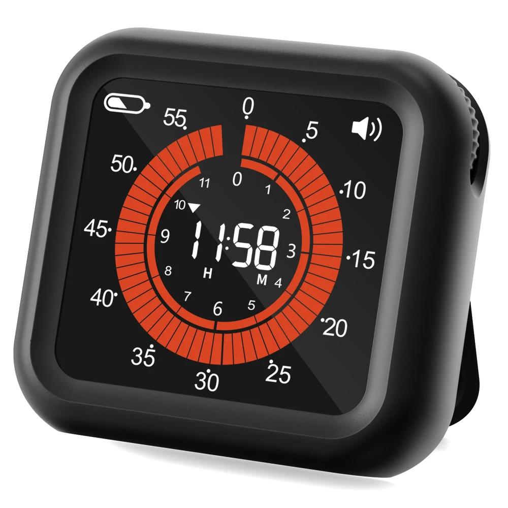 Fashion Visual Timer Rechargeable Kitchen Timer Manual Countdown Mechanical Cooking Shower Study Stopwatch Timer